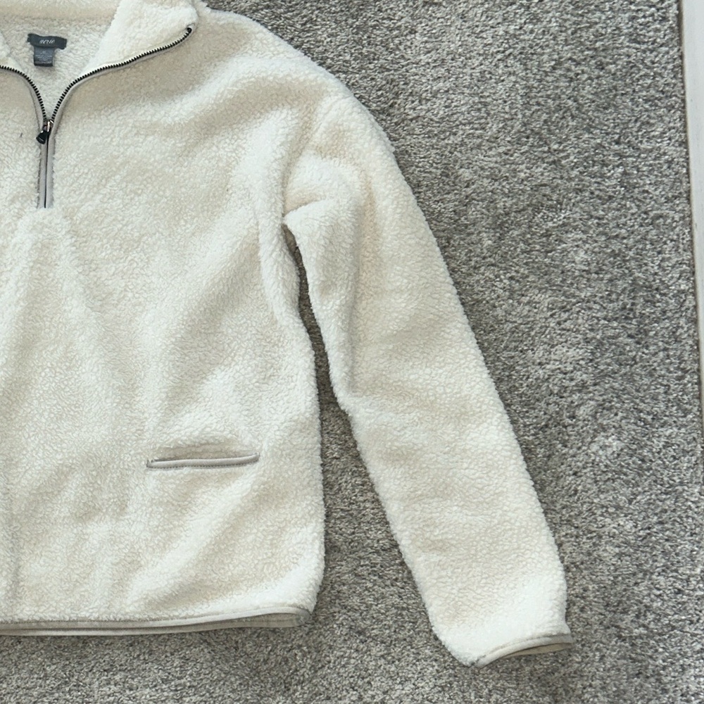 Aerie Cozy Creamy White Fleece Pullover - Picture 3 of 5
